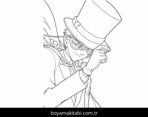 Dedektif Conan boyama sayfası – keyifli zaman, renkli çizimler