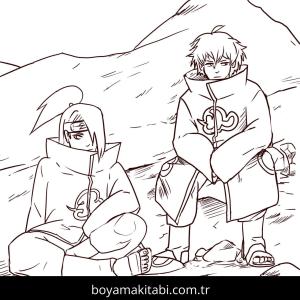 Deidara boyama sayfası – renkli çizimler, okul öncesi