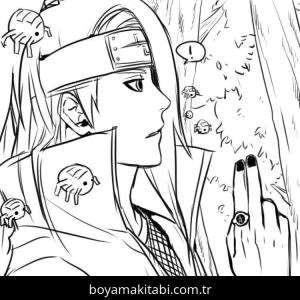 Deidara boyama sayfası – el becerilerini geliştirir, boyama çalışması