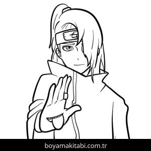Deidara boyama sayfası – ücretsiz yazdır, boyama etkinliği