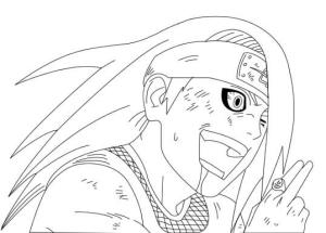 Deidara boyama sayfası,  coloring page, Mutlu Deidara, 