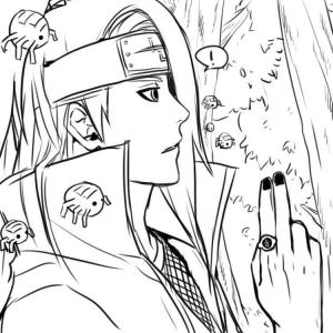 Deidara boyama sayfası,  coloring page, Chibi Deidara Komik, 