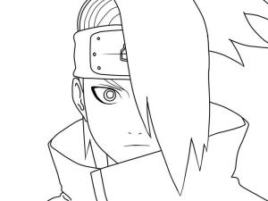 Deidara boyama sayfası,  coloring page, Deidara Kafa, 