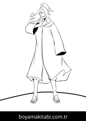 Deidara boyama sayfası – keyifli zaman, renkli çizimler