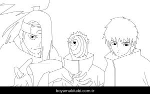 Deidara boyama sayfası – eğlenceli etkinlik, el becerilerini geliştirir