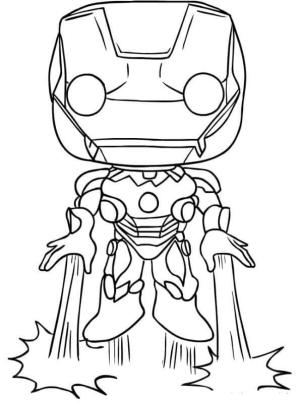 Demir Adam boyama sayfası,  coloring page, Funko, Ironman’i Çıkarır, 