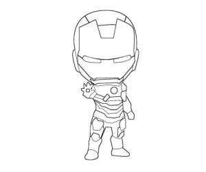 Demir Adam boyama sayfası,  coloring page, Chibi Demir Adam Saldırısı, 