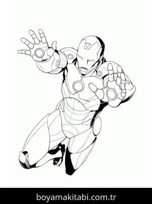 Demir Adam boyama sayfası – sanatsal çalışma, çocuklar için