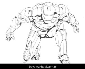 Demir Adam boyama sayfası – el becerilerini geliştirir, boyama çalışması