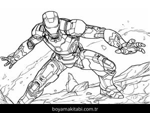 Demir Adam boyama sayfası – boyama çalışması, yaratıcılığı geliştirir