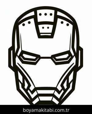 Demir Adam boyama sayfası – basit çizim, kolay boyama