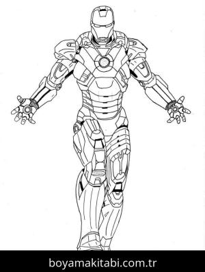 Demir Adam boyama sayfası – yaratıcılığı geliştirir, keyifli zaman