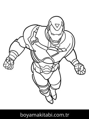 Demir Adam boyama sayfası – keyifli zaman, renkli çizimler