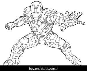 Demir Adam boyama sayfası – çocuk aktivitesi, PDF indir