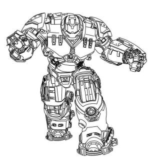 Demir Adam boyama sayfası,  coloring page, Demir Adam’ın Hulkbuster’ı, 