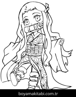 Demon Slayer boyama sayfası – çocuklar için, çizgi film temalı