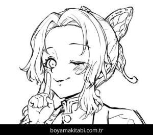 Demon Slayer boyama sayfası – renkli çizimler, okul öncesi