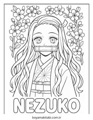 Demon Slayer boyama sayfası – okul öncesi, evde etkinlik