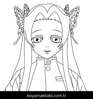 Demon Slayer boyama sayfası – keyifli zaman, renkli çizimler