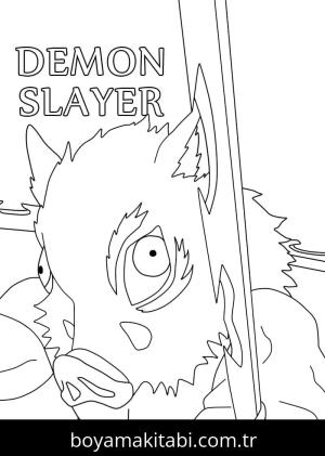 Demon Slayer boyama sayfası – sanatsal çalışma, çocuklar için