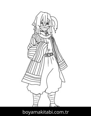 Demon Slayer boyama sayfası – evde etkinlik, ücretsiz yazdır