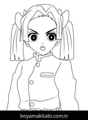 Demon Slayer boyama sayfası – eğitici aktivite, yaratıcılık