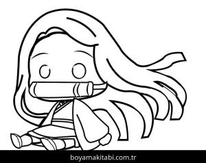 Demon Slayer boyama sayfası – el becerilerini geliştirir, boyama çalışması