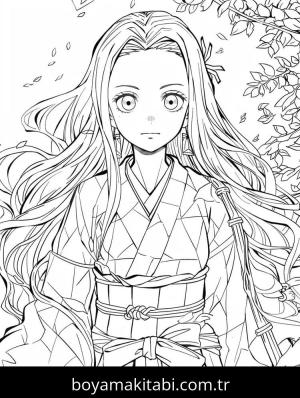 Demon Slayer boyama sayfası – yaratıcılığı geliştirir, keyifli zaman