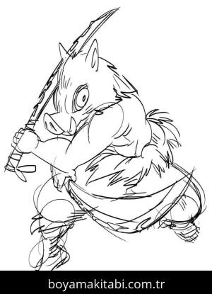 Demon Slayer boyama sayfası – eğlenceli etkinlik, el becerilerini geliştirir