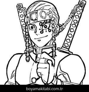 Demon Slayer boyama sayfası – ücretsiz yazdır, boyama etkinliği