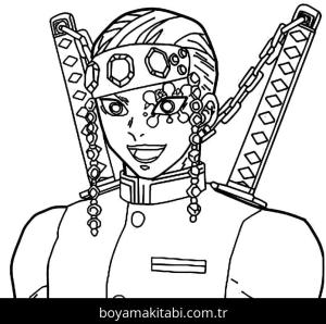 Demon Slayer boyama sayfası – yaratıcılık, eğlenceli etkinlik