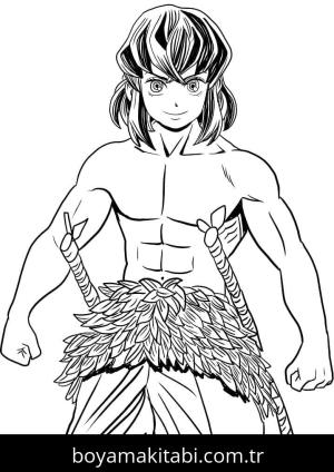 Demon Slayer boyama sayfası – eğitici aktivite, yaratıcılık