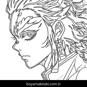 Demon Slayer boyama sayfası – yaratıcılığı geliştirir, keyifli zaman
