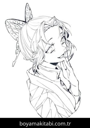 Demon Slayer boyama sayfası – renkli çizimler, okul öncesi