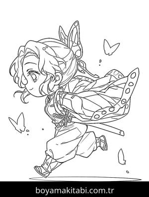 Demon Slayer boyama sayfası – evde etkinlik, ücretsiz yazdır