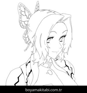 Demon Slayer boyama sayfası – renkli çizimler, okul öncesi