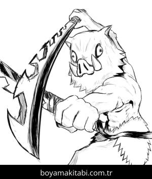 Demon Slayer boyama sayfası – keyifli zaman, renkli çizimler