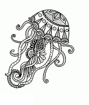 Deniz Anası boyama sayfası,  coloring page, Yetişkin Denizanası, 