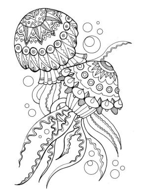 Deniz Anası boyama sayfası,  coloring page, Dos Denizanası Yetişkinler Içindir, 