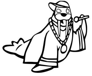 Deniz Aygırı boyama sayfası, Walrus coloring page, , 