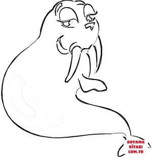 Deniz Aygırı boyama sayfası, Walrus coloring page, , walrus walrus girl 