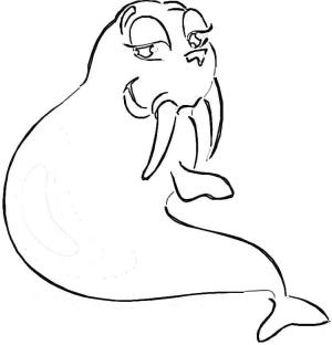 Deniz Aygırı boyama sayfası, Walrus coloring page, , 