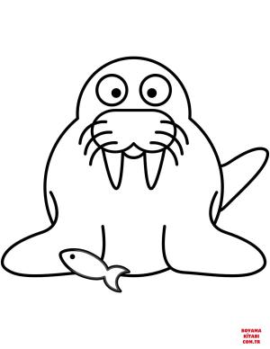 Deniz Aygırı boyama sayfası, Walrus coloring page, , walrus cartoon walrus 