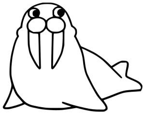 Deniz Aygırı boyama sayfası, Walrus coloring page, , 