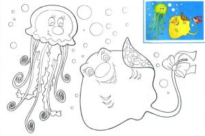 Deniz Canlılar boyama sayfası,  coloring page, Deniz Dostları, 