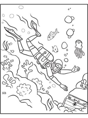 Deniz Canlılar boyama sayfası,  coloring page, Kayıp Hazinelere Giden Yol, 