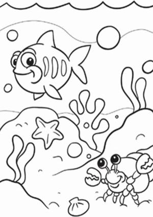 Deniz Canlılar boyama sayfası,  coloring page, Beni bulamayacak!, 