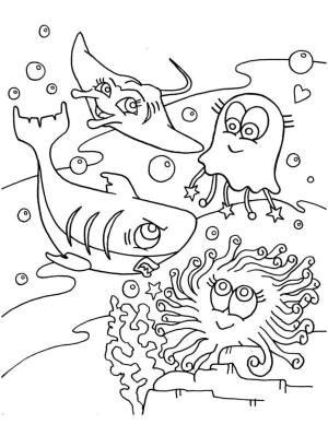 Deniz Canlılar boyama sayfası,  coloring page, Denizin sıradışı sakinleriyle tanışmak, 