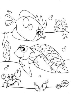 Deniz Canlılar boyama sayfası,  coloring page, Derin denizdeki maceralar, 