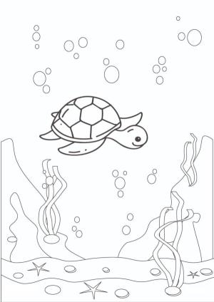 Deniz Canlılar boyama sayfası,  coloring page, Deniz tabanına iniş, 